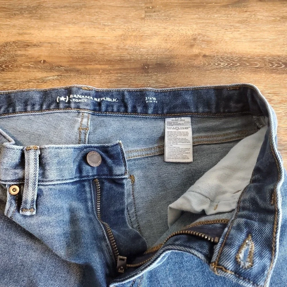 Banana Republic Legacy Jeans Mens 31x30 Slim Fit Medium Wash Blue Denim Stretch